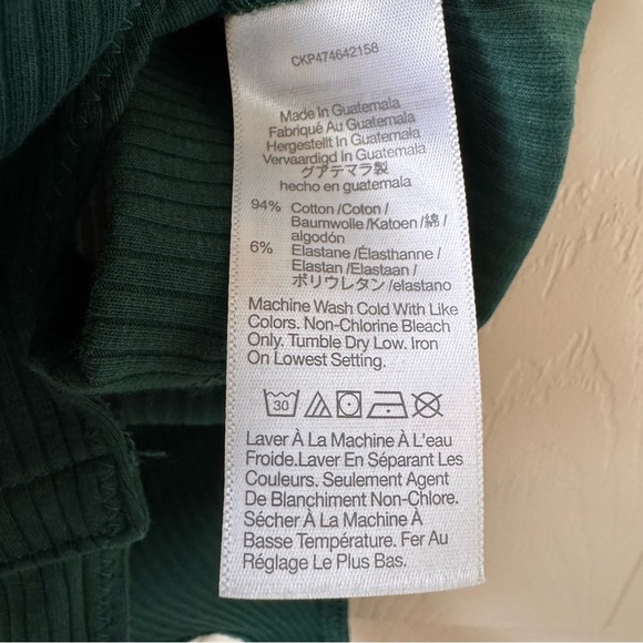 Madewell Crewneck Thong Rib Bodysuit in Sleekhold Utopian Pine Green Small - Picture 13 of 14